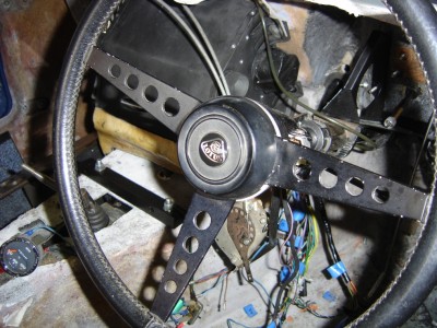 steering wheel boss in place.JPG and 